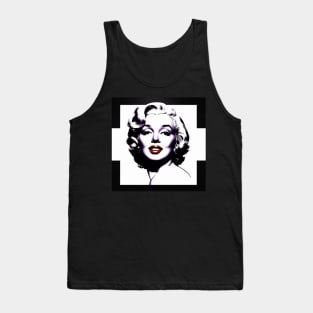 Bad Girl Marilyn Black and White Tank Top